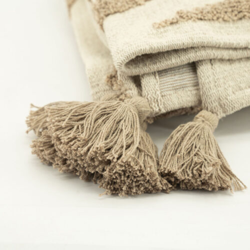 Plaid Majani 170 x 130 cm - Taupe - Afbeelding 3