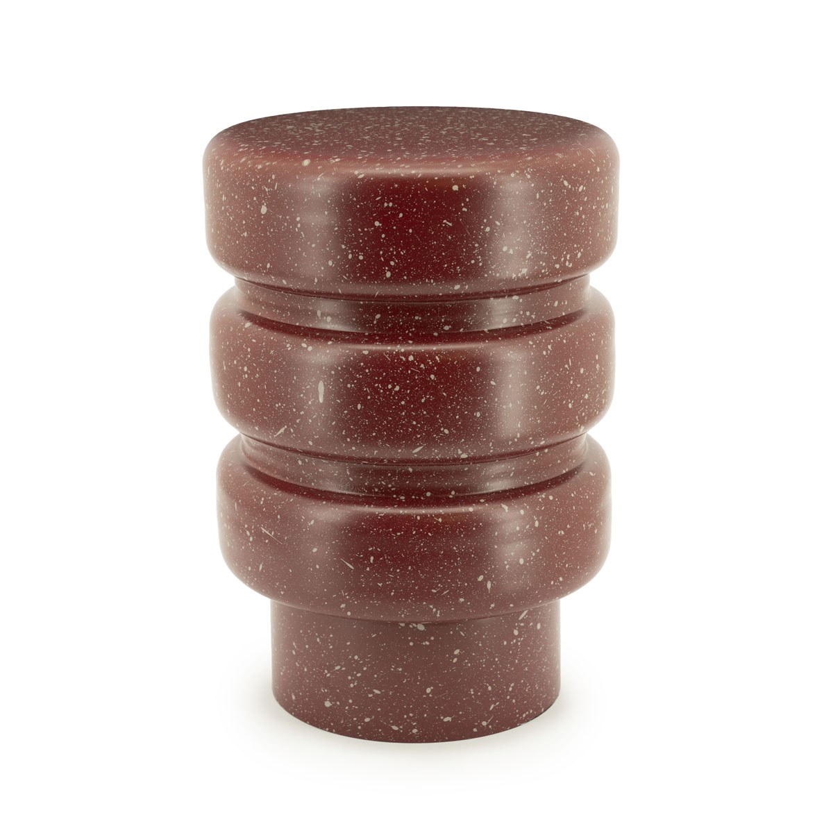 Ronde Bijzettafel Spatter 30cm - Burgundy
