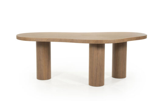 Organische Eettafel Bobbie Walnoot 215 x 110 cm - Lichtbruin - Afbeelding 4