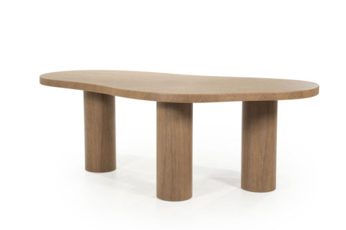 Organische Eettafel Bobbie Walnoot 215 x 110 cm - Lichtbruin - Afbeelding 3