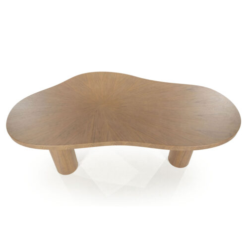 Organische Eettafel Bobbie Walnoot 215 x 110 cm - Lichtbruin - Afbeelding 2