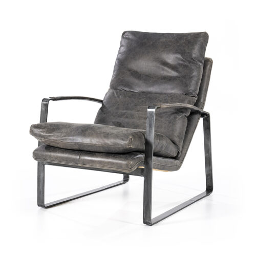 Fauteuil Lex - Antraciet vintage leer - Afbeelding 11