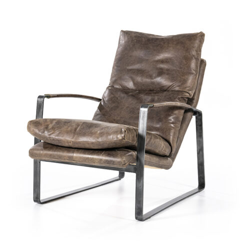 Fauteuil Lex - Donkerbruin vintage leer - Afbeelding 7