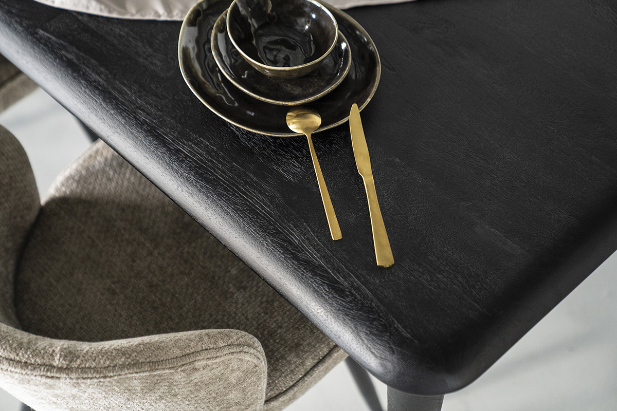 Eettafel Jiska Mangohout Zwart - 250cm - Afbeelding 10