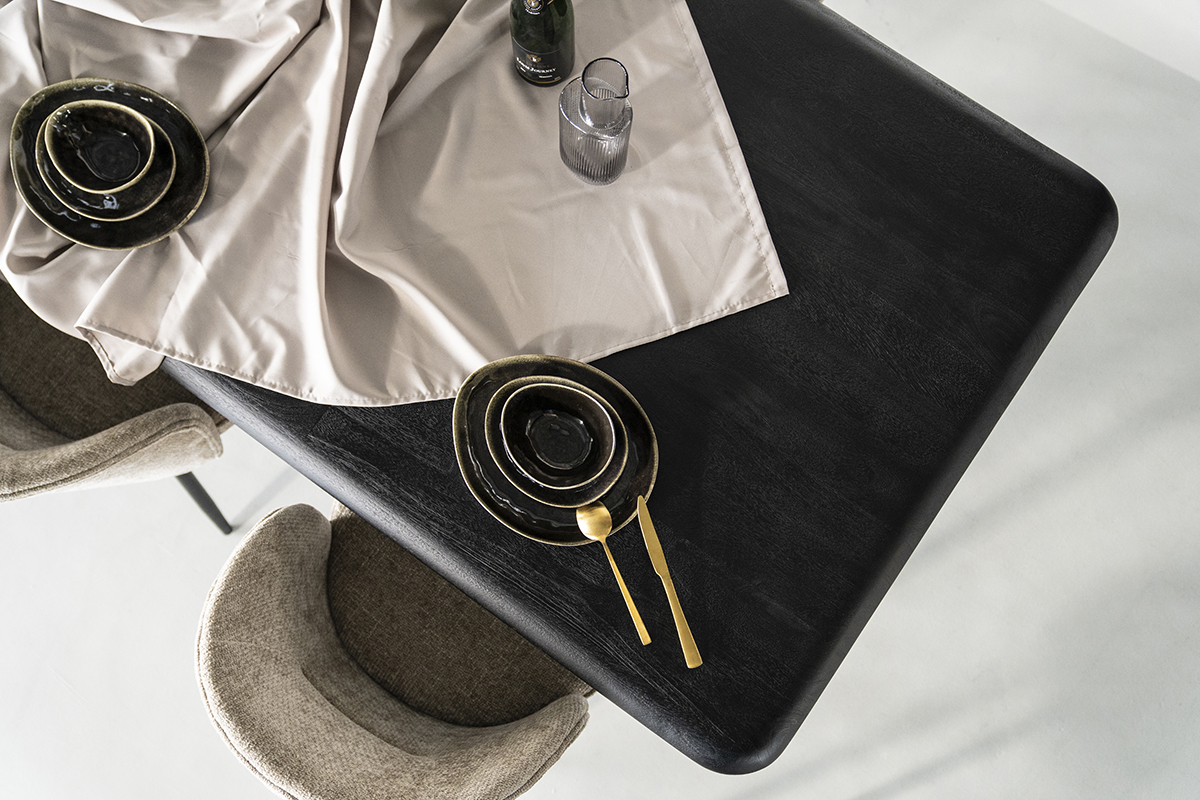 Eettafel Jiska Mangohout Zwart - 250cm - Afbeelding 9