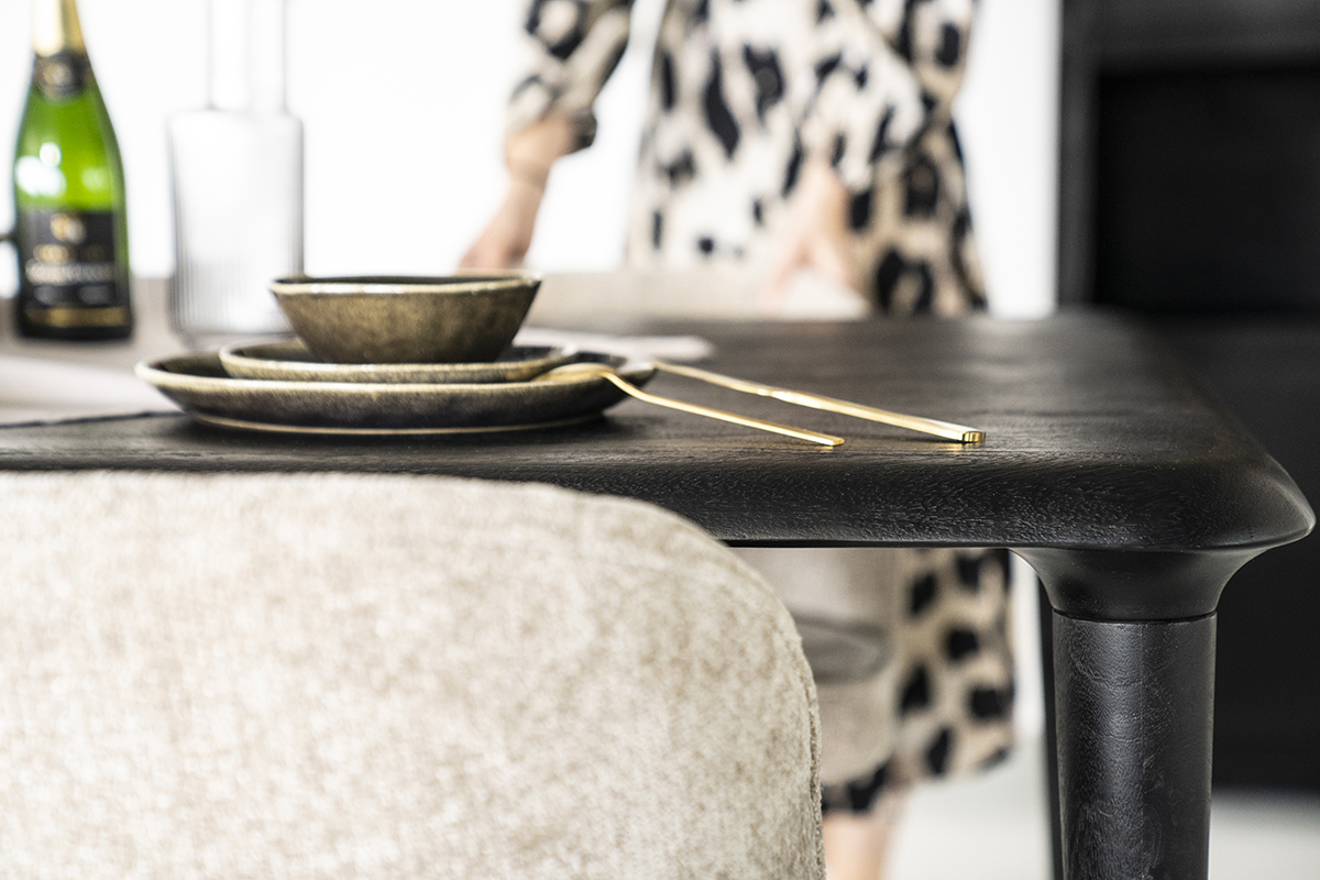 Eettafel Jiska Mangohout Zwart - 250cm - Afbeelding 8