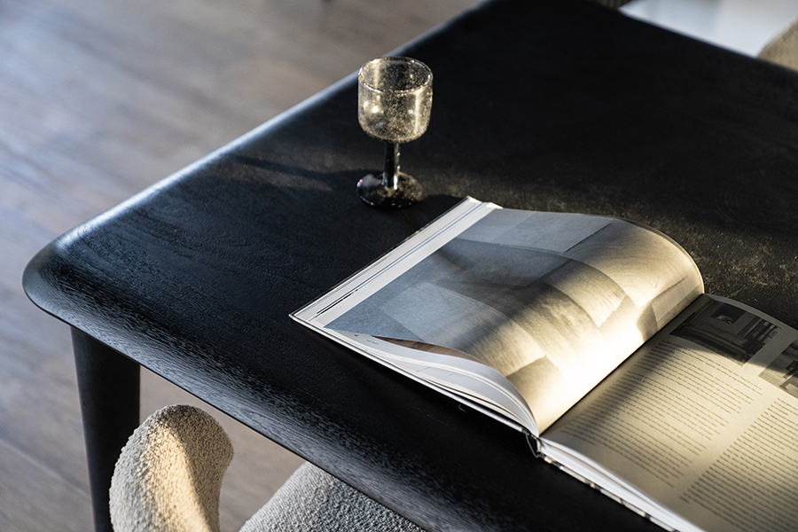 Eettafel Jiska Mangohout Zwart - 250cm - Afbeelding 6