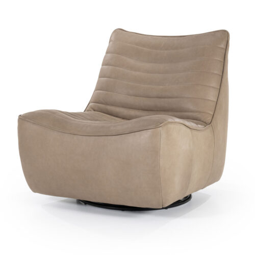 Draaibare Fauteuil Matthew Leer - Taupe - Afbeelding 17