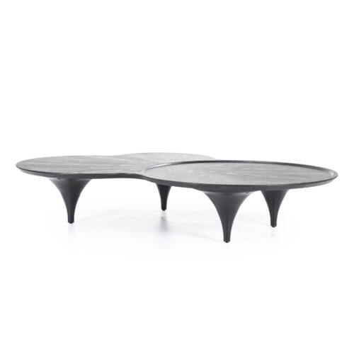 Organische Salontafel Fay Zwart - 162 x 114 cm - Afbeelding 7