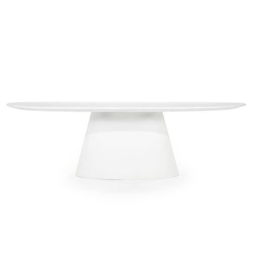 Ovale Eettafel Elin 250 x 110 cm - Wit - Afbeelding 7