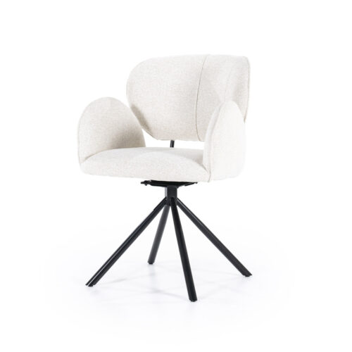 Draaibare Eetkamerstoel Rosalin - Beige - Afbeelding 16