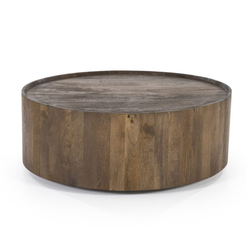 Ronde Salontafel Zayn Acaciahout 80 cm - Bruin - Afbeelding 4