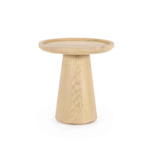 Ronde Bijzettafel Leia Eikenhout 46cm - Naturel - Afbeelding 6