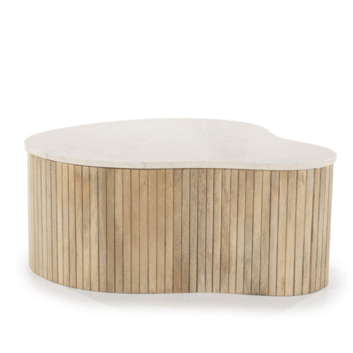 Salontafel Kira Medium Mangohout en Marmer - Afbeelding 6