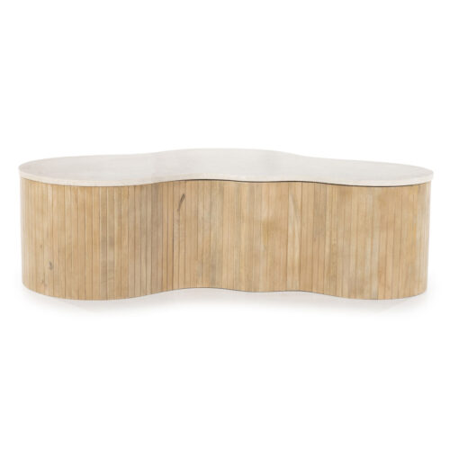 Salontafel Kira Large Mangohout en Marmer - Afbeelding 9