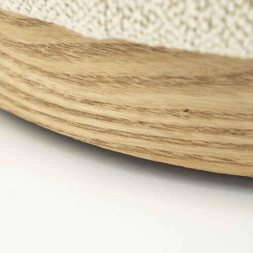 Poef Avah Bouclé 41cm - Beige - Afbeelding 3