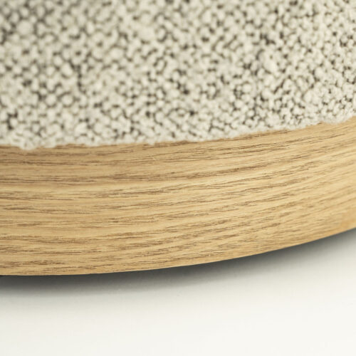 Poef Avah Bouclé 41cm - Taupe - Afbeelding 3