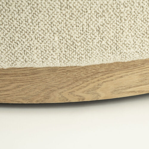Poef Avah Bouclé 80cm - Beige - Afbeelding 2