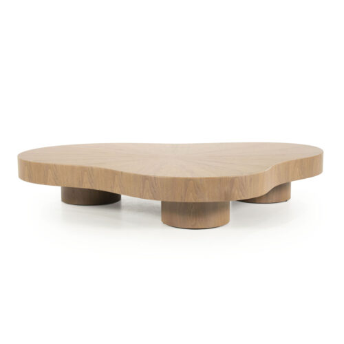 Organische Salontafel Bobbie - lichtbruin - 150 x 110 cm