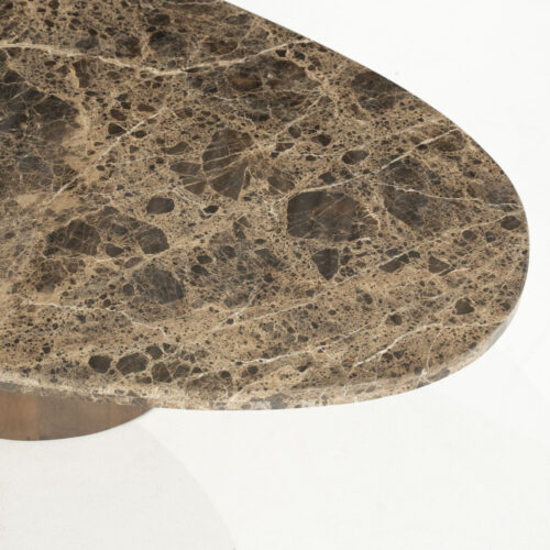 Organische Salontafel Bradley Marmer en mangohout 120 x 75cm - Afbeelding 6