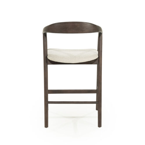 Barstoel Rayven Essen en stof Bruin (zithoogte 65cm) - Afbeelding 2