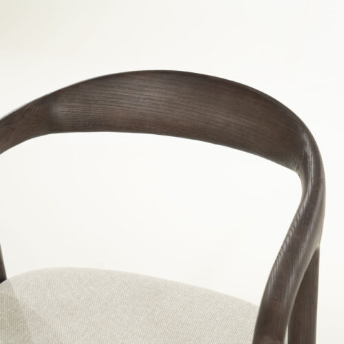 Barstoel Rayven Essen en stof Bruin (zithoogte 65cm) - Afbeelding 6