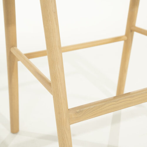 Barstoel Rayven Essen en stof Naturel (zithoogte 75cm) - Afbeelding 7