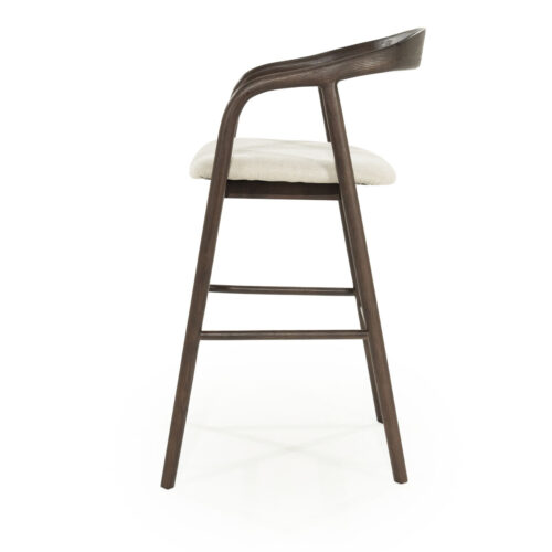 Barstoel Rayven Essen en stof Bruin (zithoogte 75cm) - Afbeelding 4
