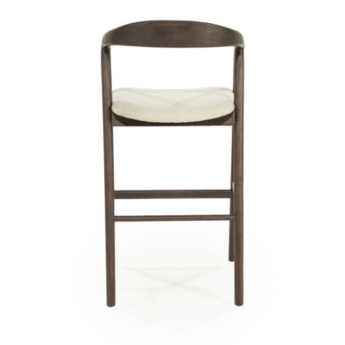 Barstoel Rayven Essen en stof Bruin (zithoogte 75cm) - Afbeelding 3