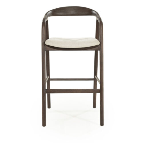 Barstoel Rayven Essen en stof Bruin (zithoogte 75cm) - Afbeelding 2