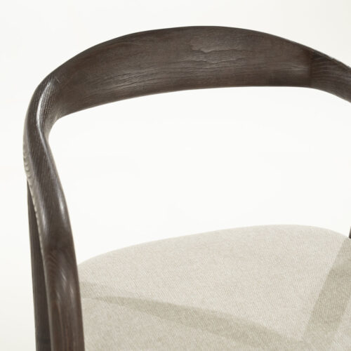Barstoel Rayven Essen en stof Bruin (zithoogte 75cm) - Afbeelding 6