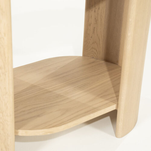 Ovale Bijzettafel Don Marmer en eikenhout 50 x 35cm - Afbeelding 7