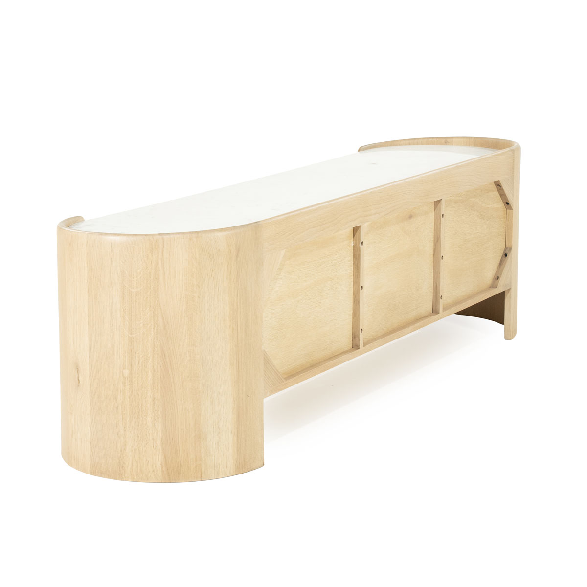TV-meubel Don Marmer en eikenhout 165 cm - Afbeelding 4
