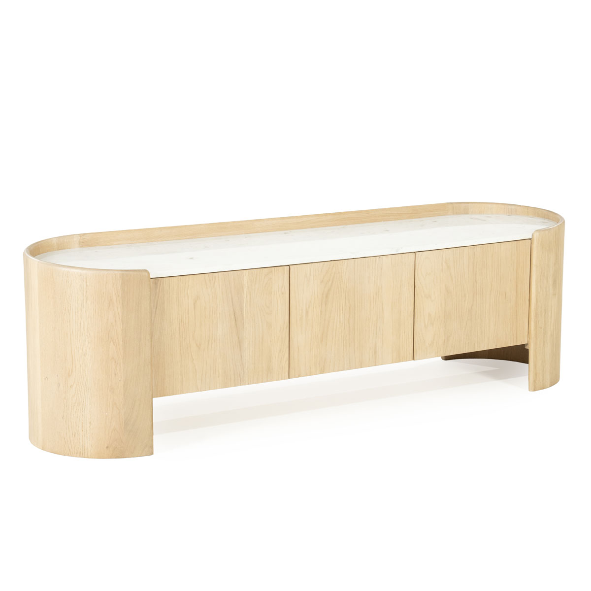TV-meubel Don Marmer en eikenhout 165 cm - Afbeelding 3