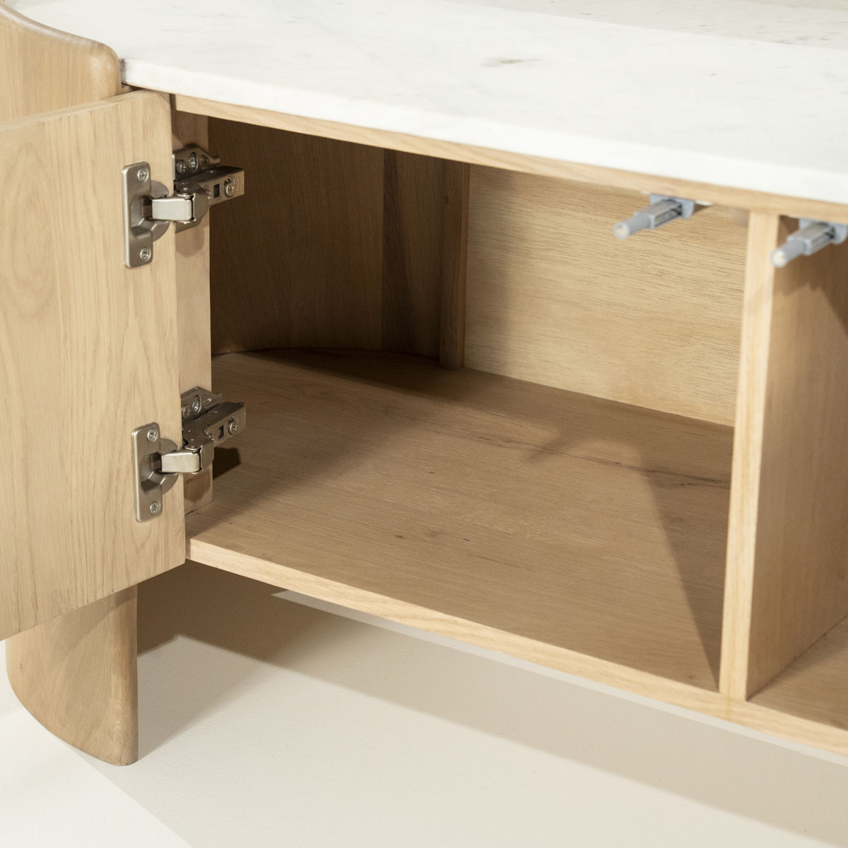 TV-meubel Don Marmer en eikenhout 165 cm - Afbeelding 13