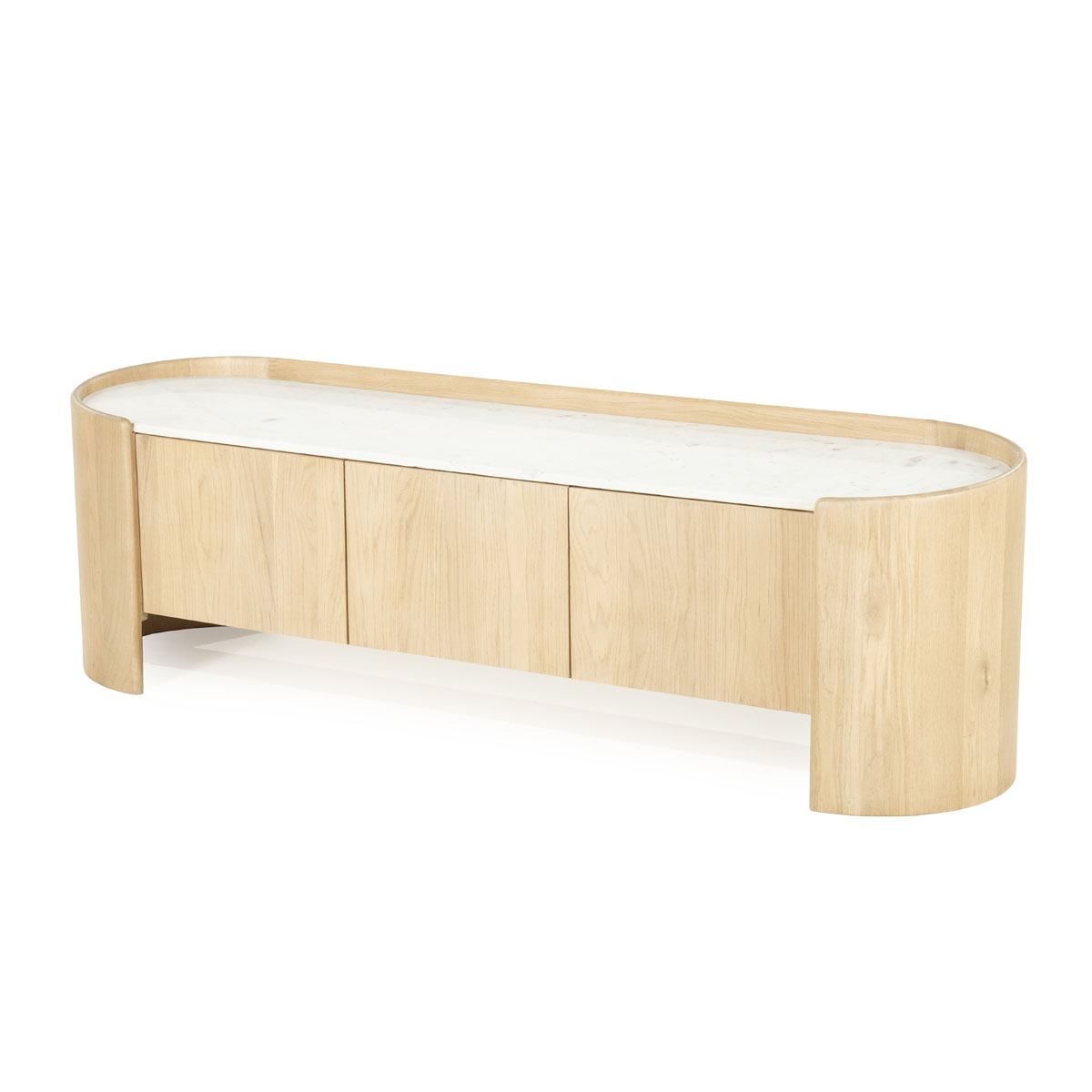 TV-meubel Don Marmer en eikenhout 165 cm - Afbeelding 2