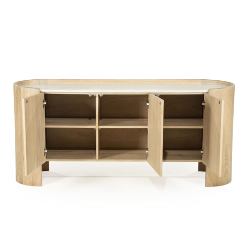 Dressoir Don Marmer en eikenhout 165cm - Afbeelding 7