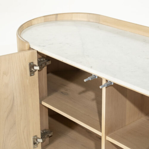 Dressoir Don Marmer en eikenhout 165cm - Afbeelding 9
