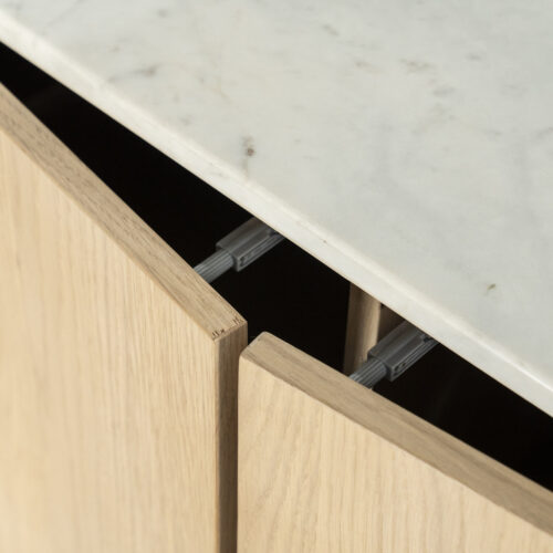 Dressoir Don Marmer en eikenhout 165cm - Afbeelding 10
