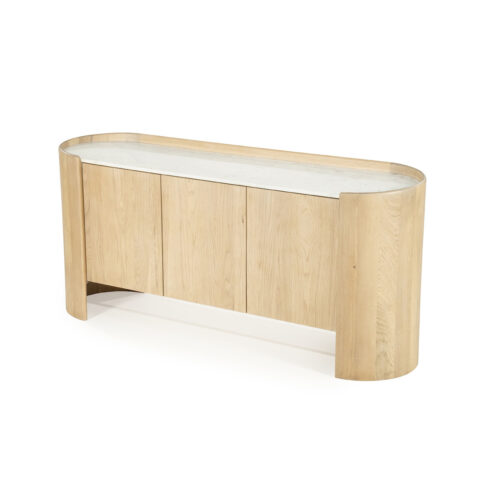 Dressoir Don Marmer en eikenhout 165cm - Afbeelding 4