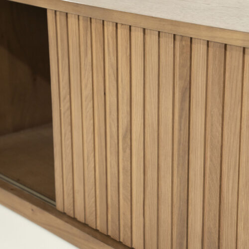 TV meubel Milo Eikenhout 180 cm - bruin - Afbeelding 13