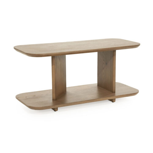 Bijzettafel Ty Eiken 90 x 40cm - Bruin - Afbeelding 2