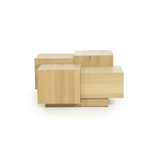 Vierkante Salontafel Quinten - naturel 80 x 80 cm - Afbeelding 2