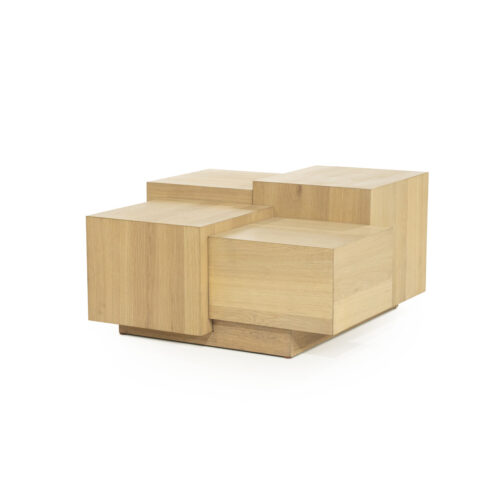 Vierkante Salontafel Quinten - naturel 80 x 80 cm