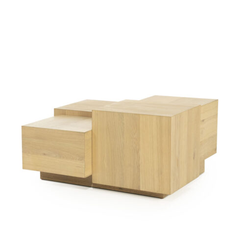 Vierkante Salontafel Quinten - naturel 80 x 80 cm - Afbeelding 5