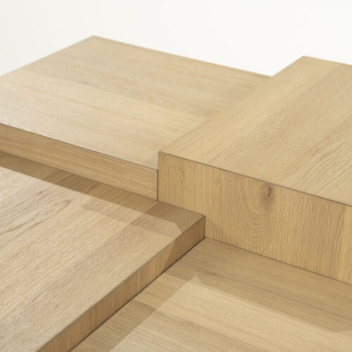 Vierkante Salontafel Quinten - naturel 80 x 80 cm - Afbeelding 7