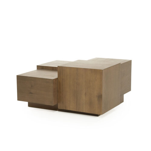 Vierkante Salontafel Quinten - bruin 80 x 80 cm - Afbeelding 2
